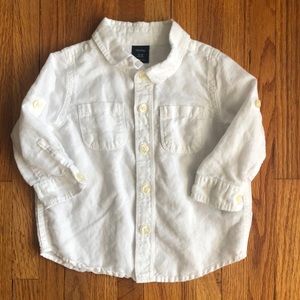 baby gap | white button up shirt | size 12-18 mo